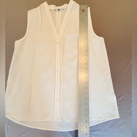 Kobi Halperin Sleeveless Linen Blend White Blouse Size Medium MSRP $298 - Picture 5 of 8